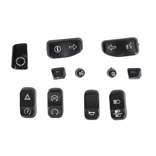11 Pieces Control Switch Cap Buttons Fits For Glide Road King Models 14-19