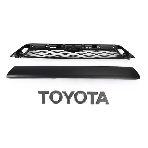 2 Piece Front Bumper Grille Grill Fit Toyota 4Runner TRD PRO 2020-2021 Black