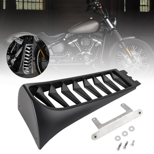 Front Chin Spoiler Lower Radiator Cover for Softail Breakout Fat Bob 2018-2021 Black