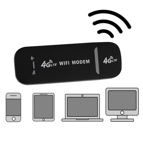 Unlocked 4G LTE Modem Wireless Router USB Dongle Mobile Broadband WIFI Black