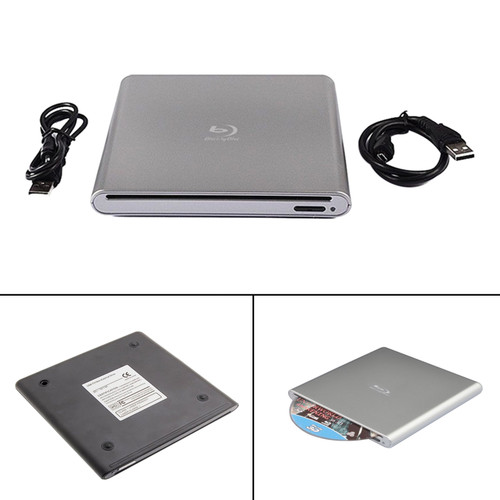 Blu ray Burner USB External BD-R BD DVD CD RW Disc Writer Laptop Movie Player