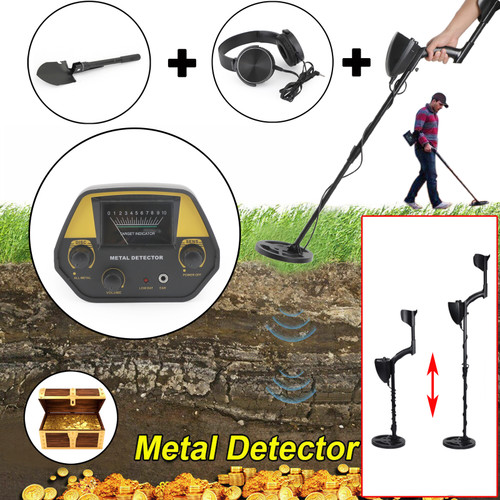3 in 1 Gold Digger Deep Sensitive Big Coil Metal Detector + Shovel + Headphone