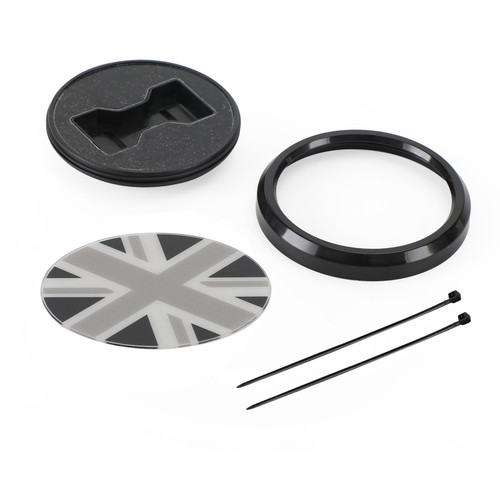 UK Flag Grille Front Grill Emblem Badge For BMW MINI Cooper Black & White UK Flag Grille Front Grill Emblem Badge For BMW MINI Cooper Black & White