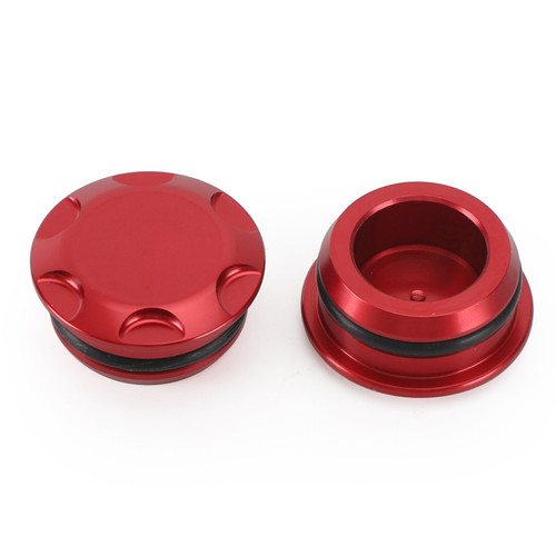 Aluminum Red Frame Hole Caps Plugs Cover Fit for Kawasaki Ninja 250 400 18-22