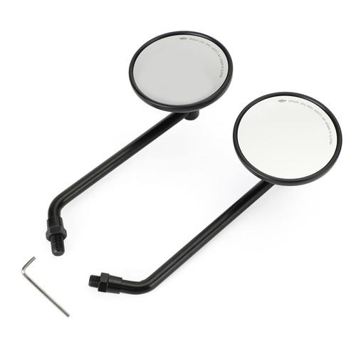 Mirror 3" Round Universal Black For Cafe Classic Bobber Chopper Custom Tracker