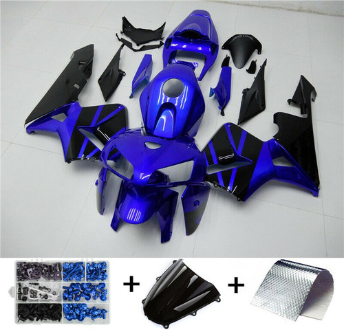Fairing Kit Bodywork ABS Mold Injection for Honda CBR600RR 2005 2006 Blue Black #24
