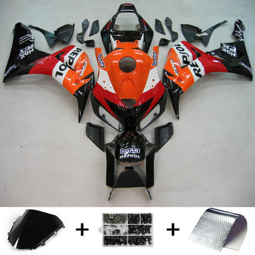 Injection Fairing Kit Bodywork ABS fit For Honda CBR1000RR 2006 2007 black #8
