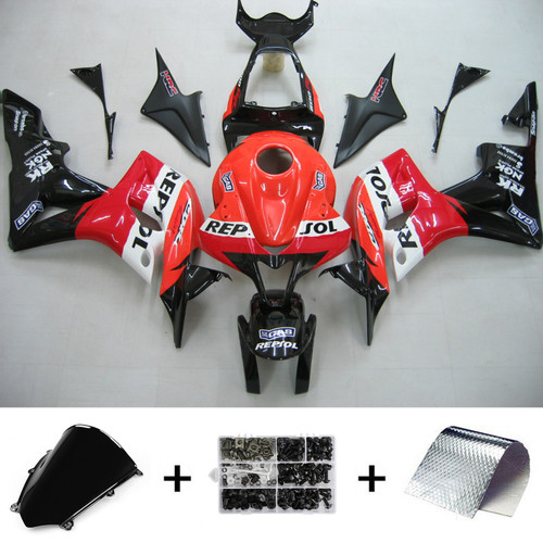 Injection Fairing Kit Bodywork ABS fit For Honda CBR600 RR 2007 2008 Black #13