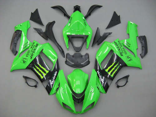 Injection Fairing Kit Bodywork Plastic ABS fit For Kawasaki ZX6R 636 2007-2008 #2