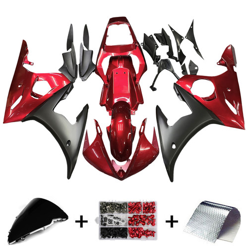 2005 Yamaha YZF 600 R6 Injection Fairing Kit Bodywork Plastic ABS #127 Amotopart Fairing