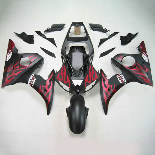 Injection Fairing Kit Bodywork Plastic ABS fit For Yamaha YZF 600 R6 2005 #134