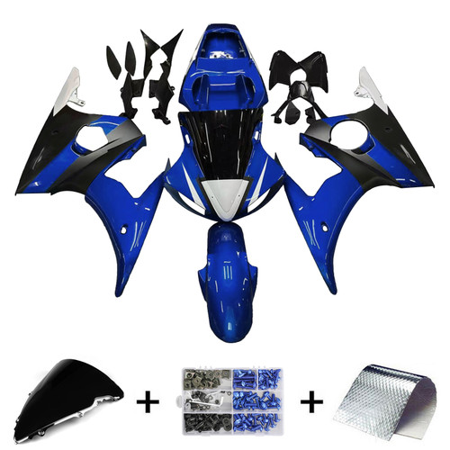 2005 Yamaha YZF 600 R6 Injection Fairing Kit Bodywork Plastic ABS #156 Amotopart Fairing