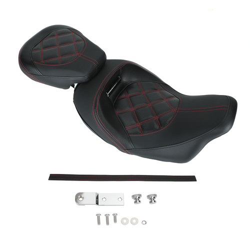 Driver Passenger Seat Red Fit For Harley Cvo Touring Road Glide Fltr 09-21 20 Driver Passenger Seat Red Fit For Harley Cvo Touring Road Glide Fltr 09-21 20