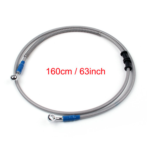 160cm/63" M10 Brake Oil Hose Line Banjo Fitting Stainless Steel End