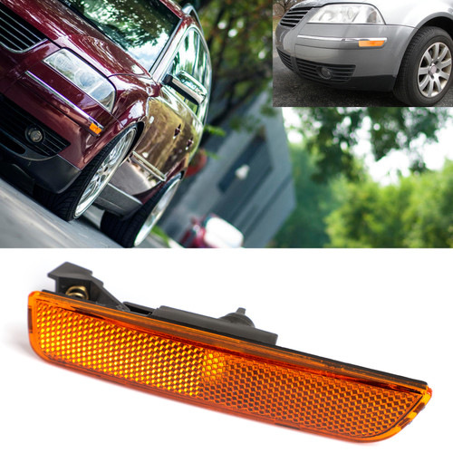 Left Amber Front Bumper Side Marker Lights For 2001-2005 VW Passat B5.5