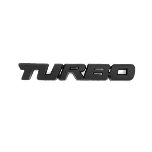 Metal 3D Turbo Logo Car Emblem Badge Sticker Trunk Bumper Decal Black Metal 3D Turbo Logo Car Emblem Badge Sticker Trunk Bumper Decal Black