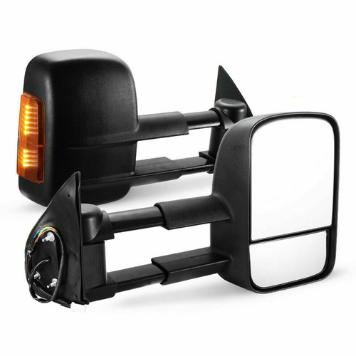 Pair Extendable Caravan Towing Mirrors For Toyota HILUX REVO 2015 ON INDICATOR