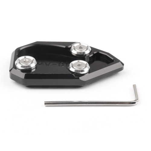 Side Kickstand Stand Plate Pad For MV AGUSTA Brutale 1078 F4 Brutale 990R Black Side Kickstand Stand Plate Pad For MV AGUSTA Brutale 1078 F4 Brutale 990R Black