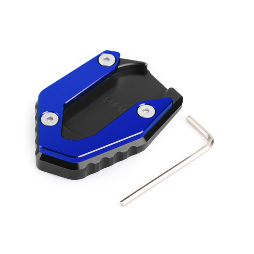 Side Stand Kickstand Plate Pad For YAMAHA MT09 FZ09 FJ09 TRACER 900 15-19 Blue Side Stand Kickstand Plate Pad For YAMAHA MT09 FZ09 FJ09 TRACER 900 15-19 Blue
