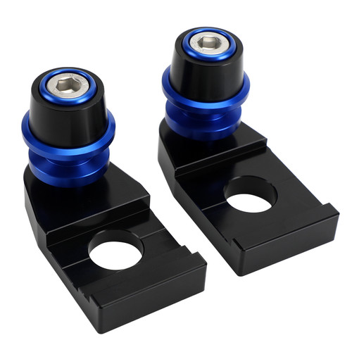 CNC Chain Adjuster Block With Stand Spool For YAMAHA TENERE 700/XTZ700 2019-2021 Blue CNC Chain Adjuster Block With Stand Spool For YAMAHA TENERE 700/XTZ700 2019-2021 Blue