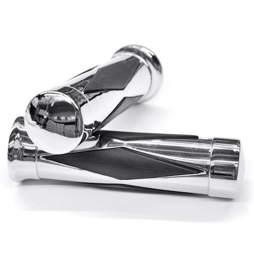 Grips Honda Magna, Shadow 600/750/1100, Spirit 750, VTX1800, Chrome Diamond Grips Honda Magna, Shadow 600/750/1100, Spirit 750, VTX1800, Chrome Diamond