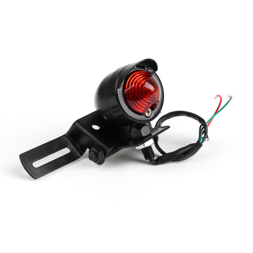 Motorcycle Brake Stop Rear Tail Light Taillight Indicator Signal Lamp Black