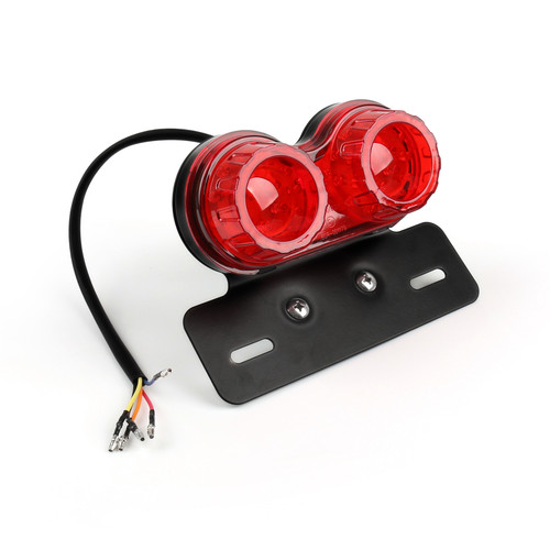 Motorcycle Led Rear Tail Light Brake Indicator Light Number Plate 12V Red