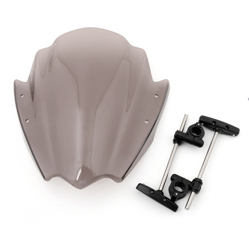 Universal Motorcycle Windshield 7/8" & 1" Handlebar Mount For Harley Smoke