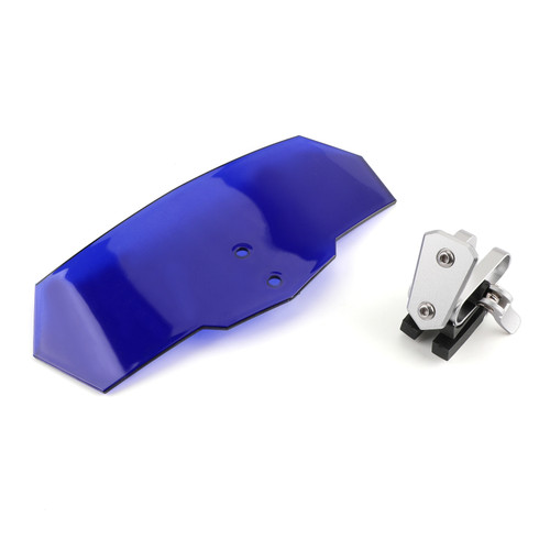 Universal Adjustable Windshield Screen Extension Deflector For Honda Yamaha Blue Universal Adjustable Windshield Screen Extension Deflector For Honda Yamaha Blue
