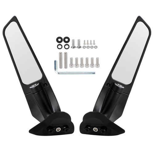 Swivel Wing Fin Rearview Mirrors For Yamaha YZF-R6 2017-2021 YZF-R7 2021-2022 Swivel Wing Fin Rearview Mirrors For Yamaha YZF-R6 2017-2021 YZF-R7 2021-2022