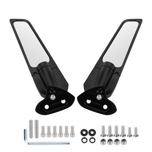 Adjustable Wing Fin Rearview Mirrors For Yamaha YZF R1 R1M 2015 - 2019 Adjustable Wing Fin Rearview Mirrors For Yamaha YZF R1 R1M 2015 - 2019