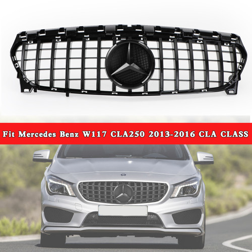 2013-2016 Mercedes Benz W117 CLA250 GT-R Style Front Bumper Grille Grill 2013-2016 Mercedes Benz W117 CLA250 GT-R Style Front Bumper Grille Grill