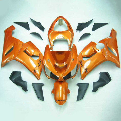 Injection Fairing Kit Bodywork Plastic ABS fit For Kawasaki ZX6R 636 2005-2006 #109