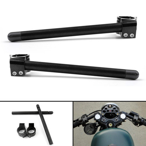 41mm Clip-On Handlebars Universal Motoycycle CBR VTR GSX GSXR SV ZX Mille R6 R1, Black 41mm Clip-On Handlebars Universal Motoycycle CBR VTR GSX GSXR SV ZX Mille R6 R1, Black