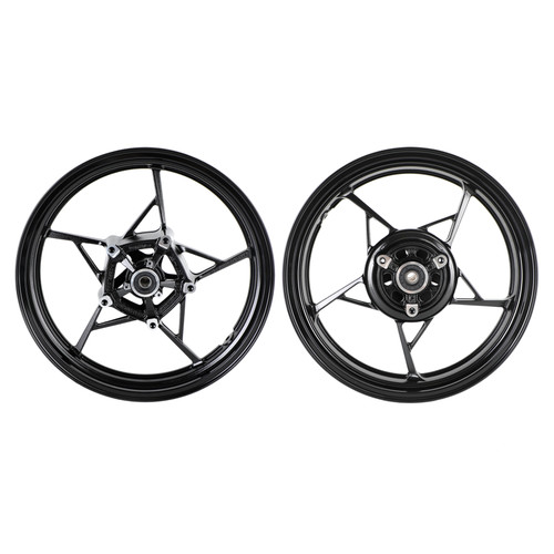 Front & Rear Wheel Rims Black For Kawasaki Z400 EX400 Ninja 400 ABS 2018-2022