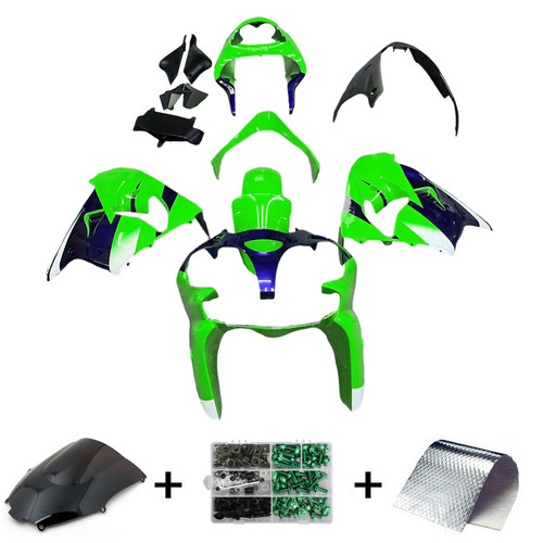 2000-2001 Kawasaki ZX9R Amotopart Injection Fairing Kit Bodywork Plastic ABS #117