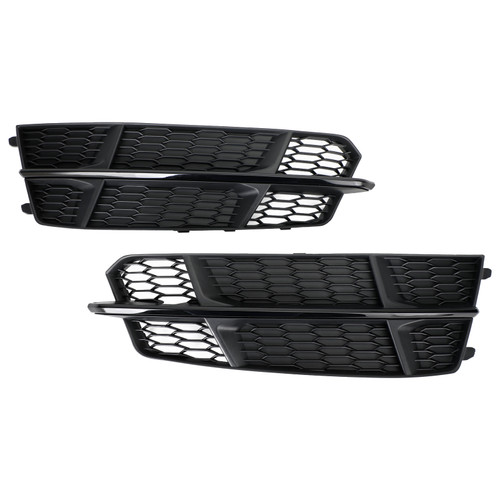 Front Bumper Lower Grille Grill Fit Audi A6 C7 S-Line 2014-2018 Matt Black