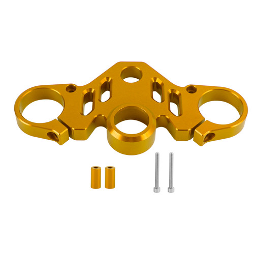 CNC Aluminum Upper Front Top Triple Tree Clamp For YAMAHA R15 V4 R15M 2022 Gold CNC Aluminum Upper Front Top Triple Tree Clamp For YAMAHA R15 V4 R15M 2022 Gold