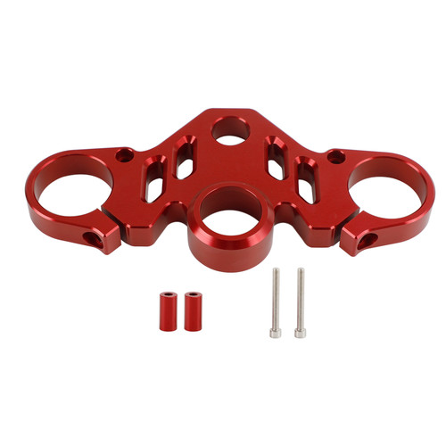 CNC Aluminum Upper Front Top Triple Tree Clamp For YAMAHA R15 V4 R15M 2022 Red CNC Aluminum Upper Front Top Triple Tree Clamp For YAMAHA R15 V4 R15M 2022 Red