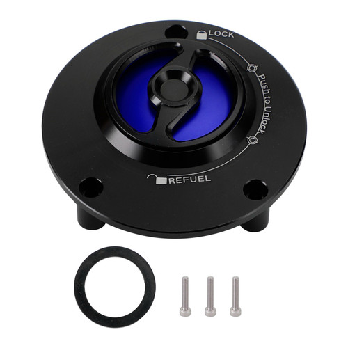 CNC Keyless Fuel Gas Tank Cap Blue For Yamaha YZF-R15 2017-2020 YZF-R25 14-2018 CNC Keyless Fuel Gas Tank Cap Blue For Yamaha YZF-R15 2017-2020 YZF-R25 14-2018