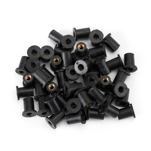 50 Quantity M4 Rubber Well Nut Windscreen & Fairing 8mm 5/16" Wellnuts