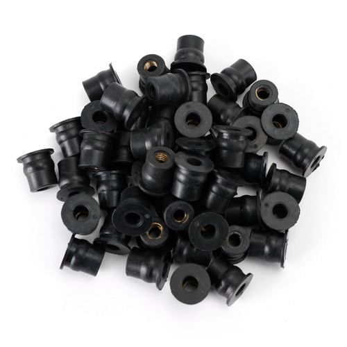 50 Quantity M6 Rubber Well Nut Windscreen & Fairing 6mm Wellnuts Fits 13mm Hole 50 Quantity M6 Rubber Well Nut Windscreen & Fairing 6mm Wellnuts Fits 13mm Hole