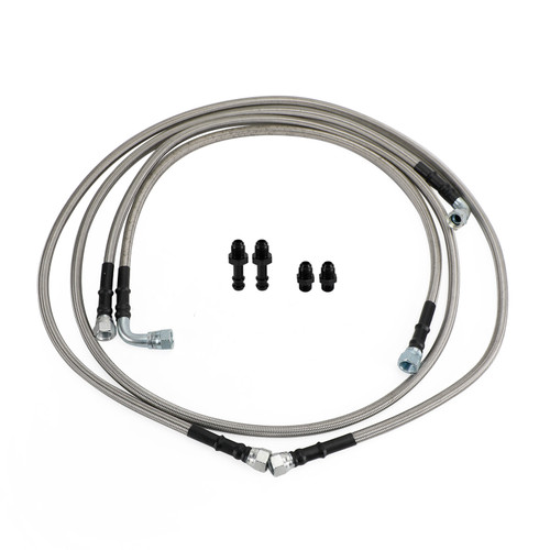 Trans Cooler Hoses Lines Kit 10AN SS For Ram Cummins 5.9L 48RE Transmission