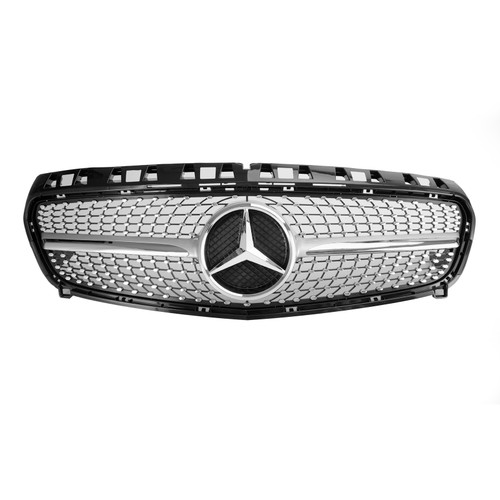 2013-2015 Mercedes Benz A CLASS W176 Front Bumper Grille Grill Black/Chrome