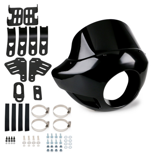 Windshield Headlight Fairing fit for 35mm-49mm Forks 5.75" Headlights Sportster Windshield Headlight Fairing fit for 35mm-49mm Forks 5.75" Headlights Sportster