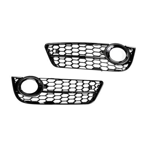 Pair Honeycomb Front Fog Lamp Cover Grille Grill Fit Audi A5 2007-2011 Pair Honeycomb Front Fog Lamp Cover Grille Grill Fit Audi A5 2007-2011