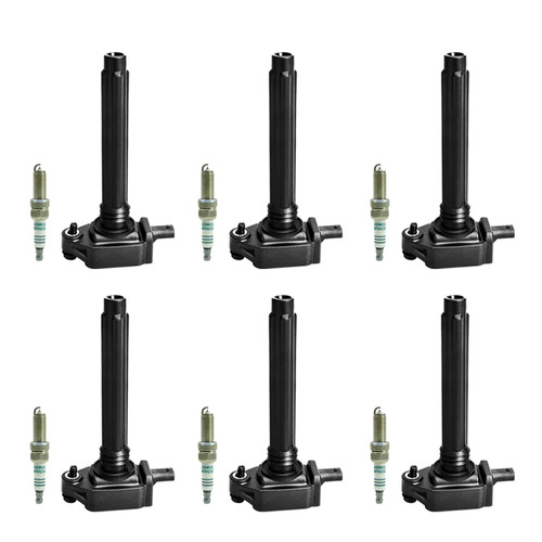 6pcs Ignition Coil +Spark Plug UF648 For Dodge Chrysler Ram Jeep 3.6L