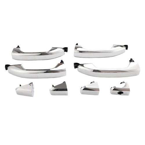 4pcs Exterior Door Handle Chrome For Chevrolet Silverado 1500 2014-2017