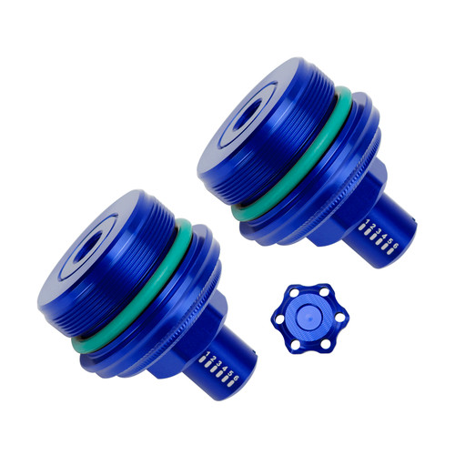 2X Fork Bolt Preload Adjuster Cap Screw Blue Fits For Yamaha Mt-03 Mt 03 19-23