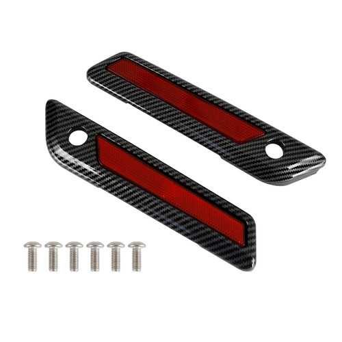 Saddlebag Latch Reflective Cover Carbon_Red For Touring Road Glide King 14-23 Saddlebag Latch Reflective Cover Carbon_Red For Touring Road Glide King 14-23